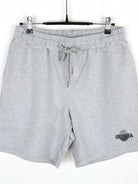 NEWYORKLISTED ATLAS MEN's COLLECTION: Gray shorts with a drawstring on a white background