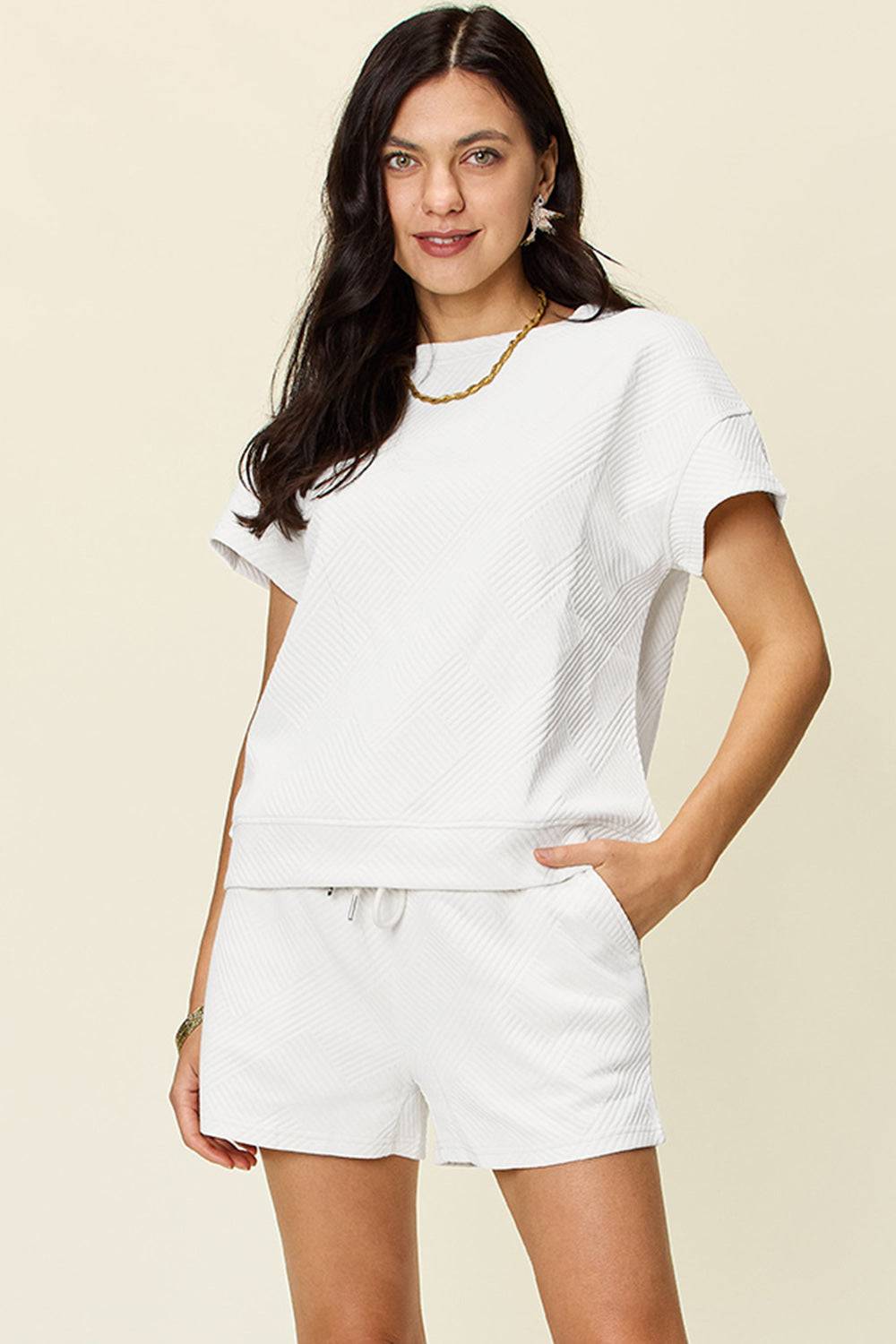 NEWYORKLISTED STYLE COLLECTION: Short Sleeve T-Shirt and Drawstring Shorts Set - NEWYORKLISTED