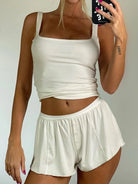 NEWYORKLISTED STYLE COLLECTION: Square Neck Tank and Shorts Set