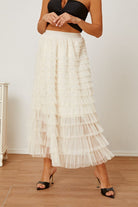 NEWYORKLISTED STYLE COLLECTION: Ruched High Waist Tiered Skirt