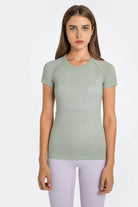 Millennia Round Neck Short Sleeve Active T-Shirt - NEWYORKLISTED