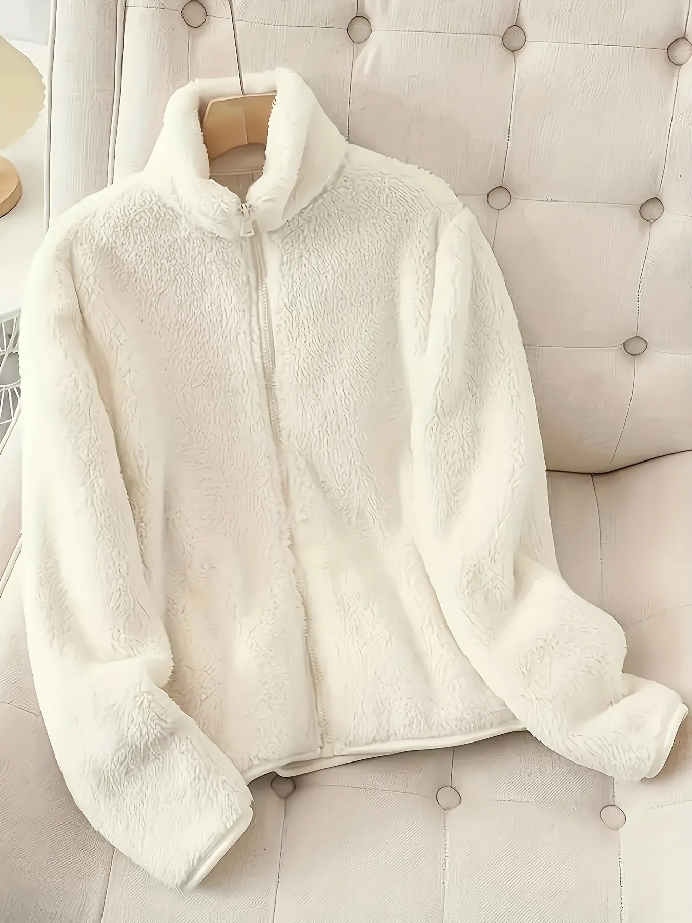 NEWYORKLISTED fleece zip-up jacket – women’s casual fashion