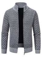 NEWYORKLISTED ATLAS MEN'S COLLECTION – Men's geometric full-zip cardigan, product image 3