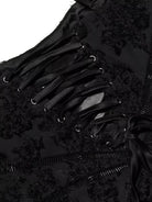 NEWYORKLISTED STYLE COLLECTION: Close-up of black lace detailing on a garment