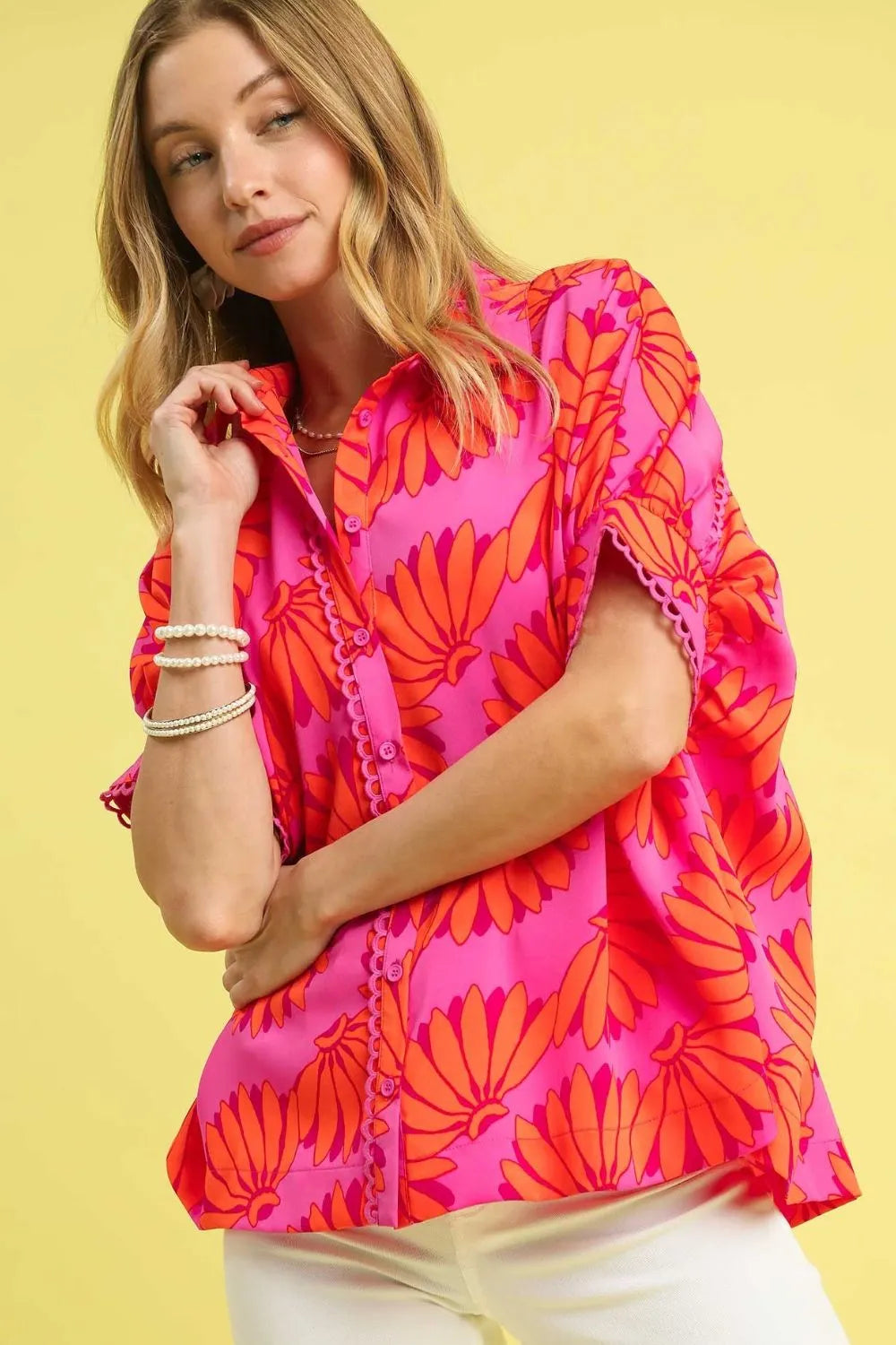 NEWYORKLISTED STYLE COLLECTION: Printed Button-Up Relaxed Shirt