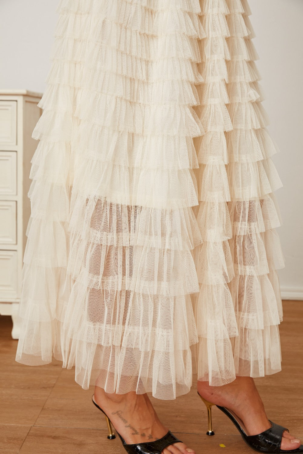 NEWYORKLISTED STYLE COLLECTION: Ruched High Waist Tiered Skirt - NEWYORKLISTED
