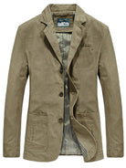 NEWYORKLISTED ATLAS MEN"S COLLECTION: Beige jacket with plaid lining on a white background