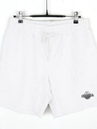 NEWYORKLISTED ATLAS MEN's COLLECTION: White shorts with a brand logo on a white background