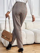 NEWYORKLISTED STYLE COLLECTION: Perfect Plaid Straight Leg Pants - NEWYORKLISTED