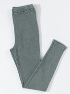 Ribbed Elastic Waist Leggings - NEWYORKLISTED