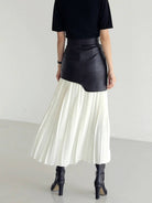 NEWYORKLISTED STYLE COLLECTION: Pleated Contrast High Rise Skirt - NEWYORKLISTED