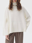 NEWYORKLISTED STYLE COLLECTION: Turtleneck Drop Shoulder Sweater - NEWYORKLISTED