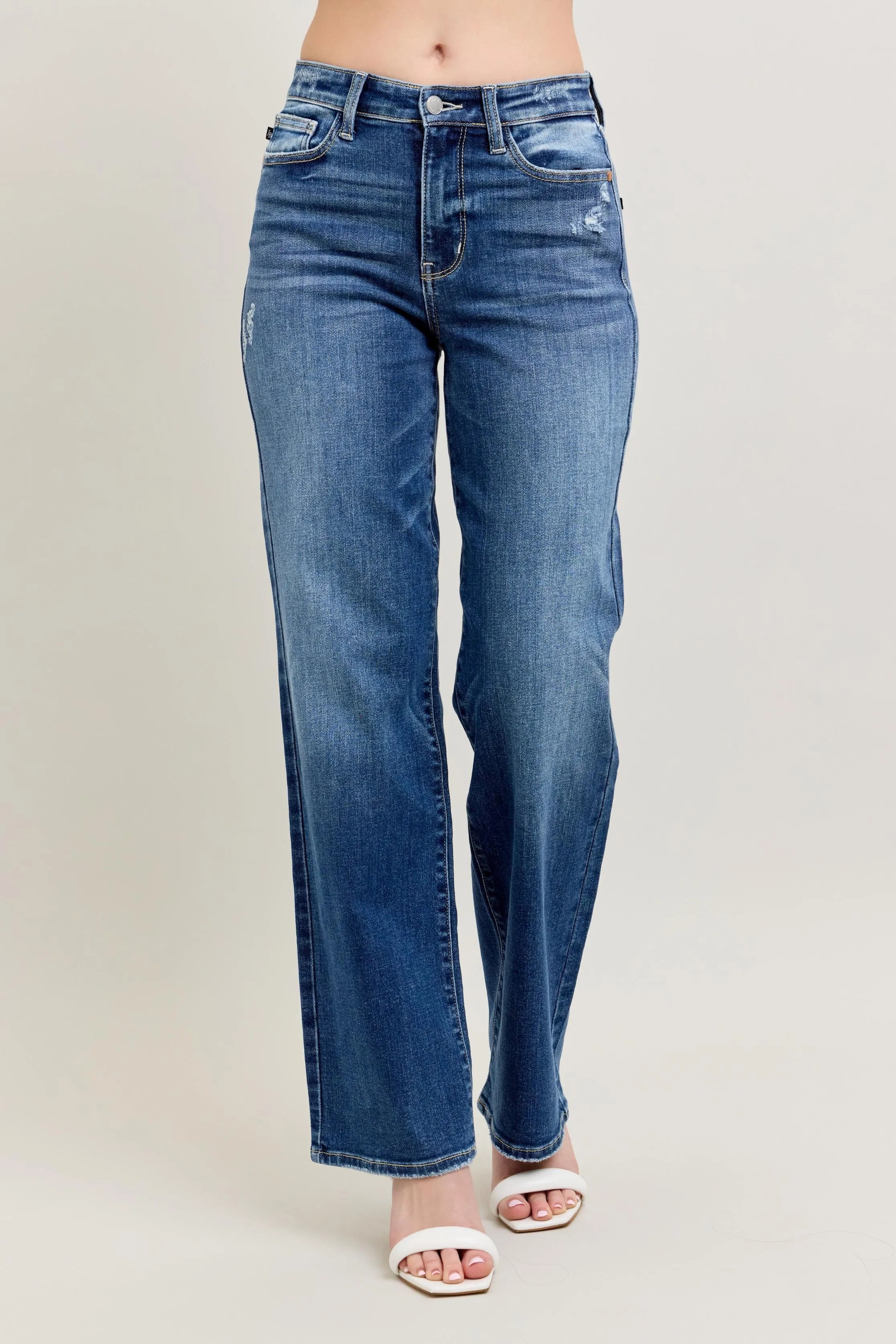 NEWYORKLISTED STYLE COLLECTION: Judy Blue Full Size High Waist 90's Straight Leg Jeans Plus Size