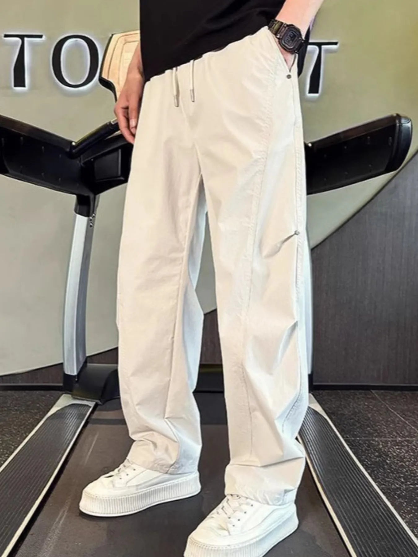 NEWYORKLISTED ATLAS MEN'S COLLECTION: Men's Drawstring Wide Leg Pants