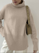 NEWYORKLISTED STYLE COLLECTION: Turtleneck Drop Shoulder Sweater - NEWYORKLISTED