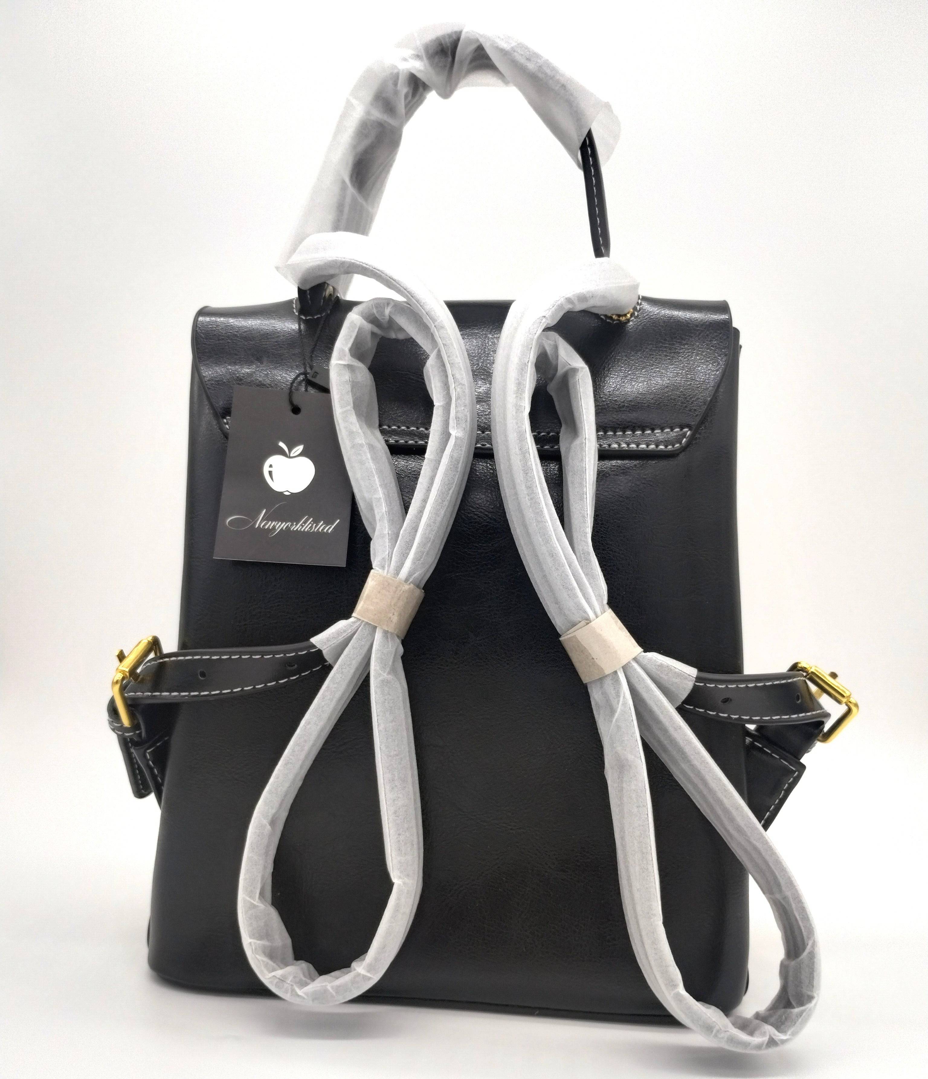 NEWYORKLISTED Exclusive Genuine Leather Backpack Purse - The Rachel - NEWYORKLISTED