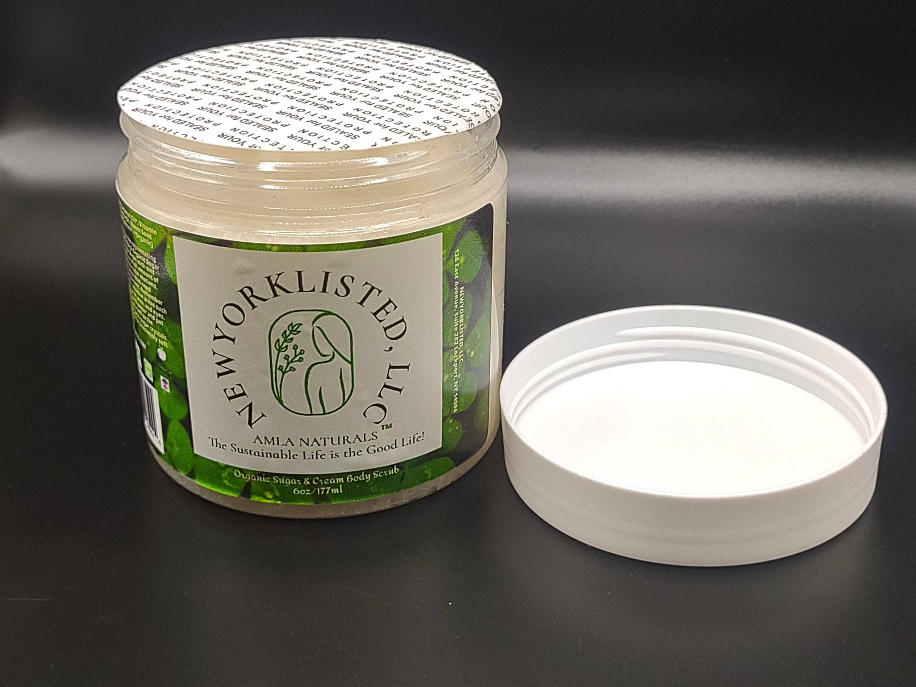 AMLA NATURALS Organic Sugar & Cream Body Scrub 6oz - NEWYORKLISTED